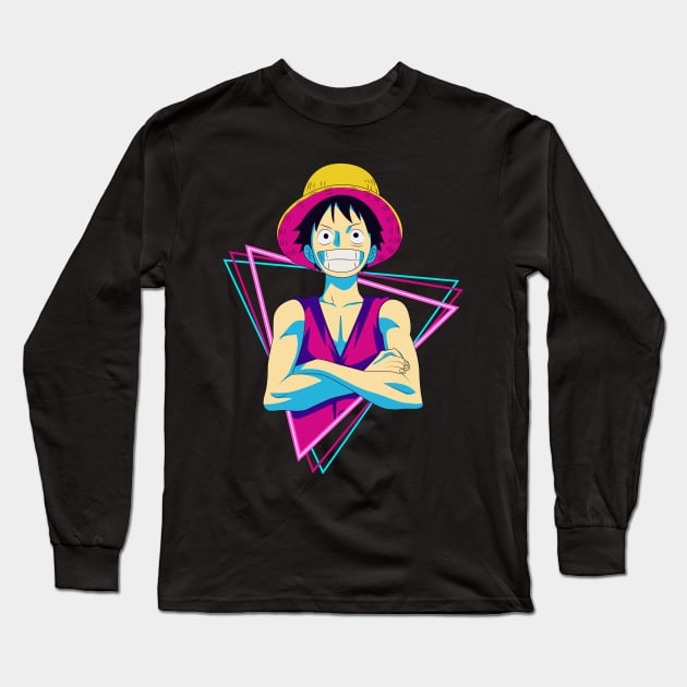 One Piece - Luffy Long Sleeve T-Shirt by mounier